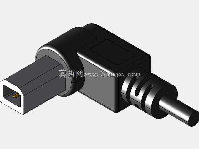 USB Type-B-男-90°