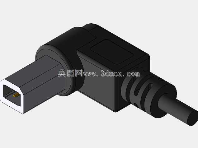 USB Type-B-男-90°