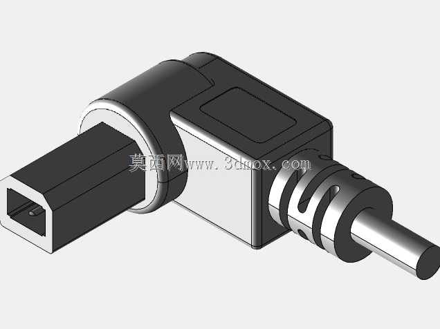 USB Type-B-男-90°