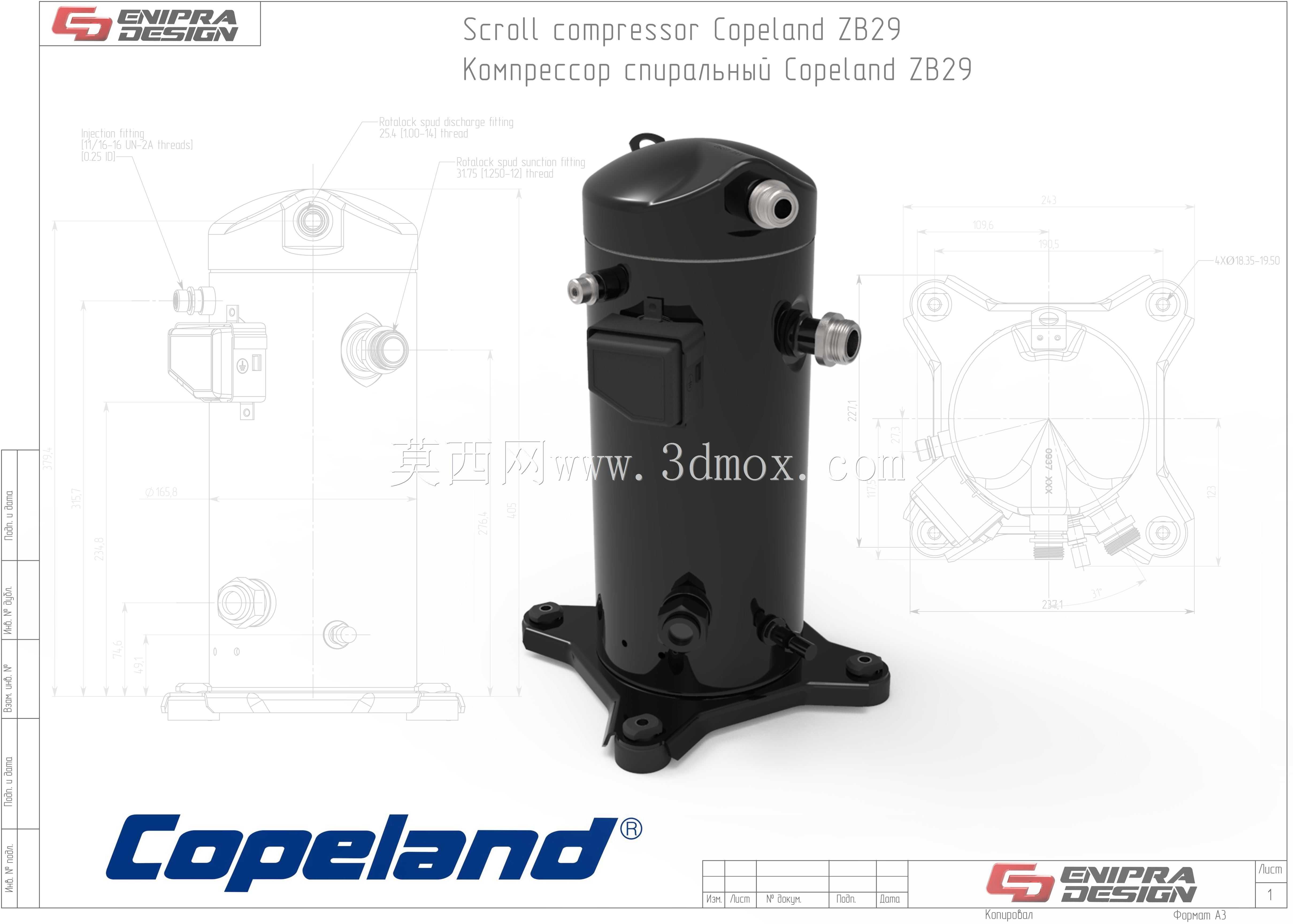 ZB 29涡旋压缩机Copeland