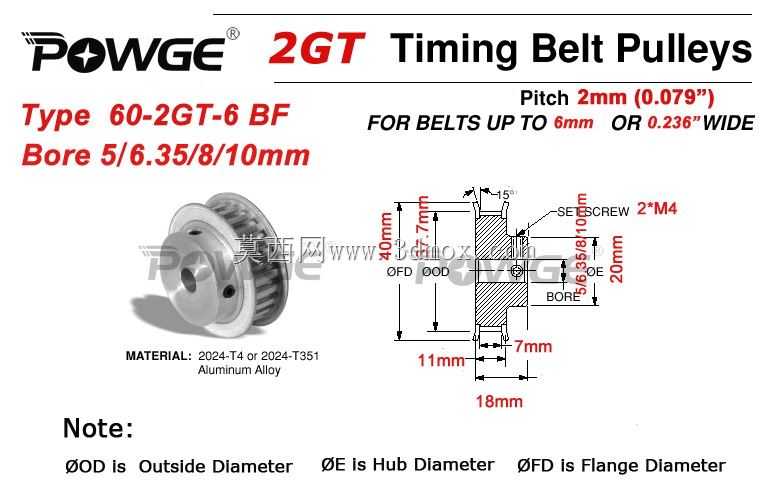 ���֣�GT2 60T 7W 6,35mm��