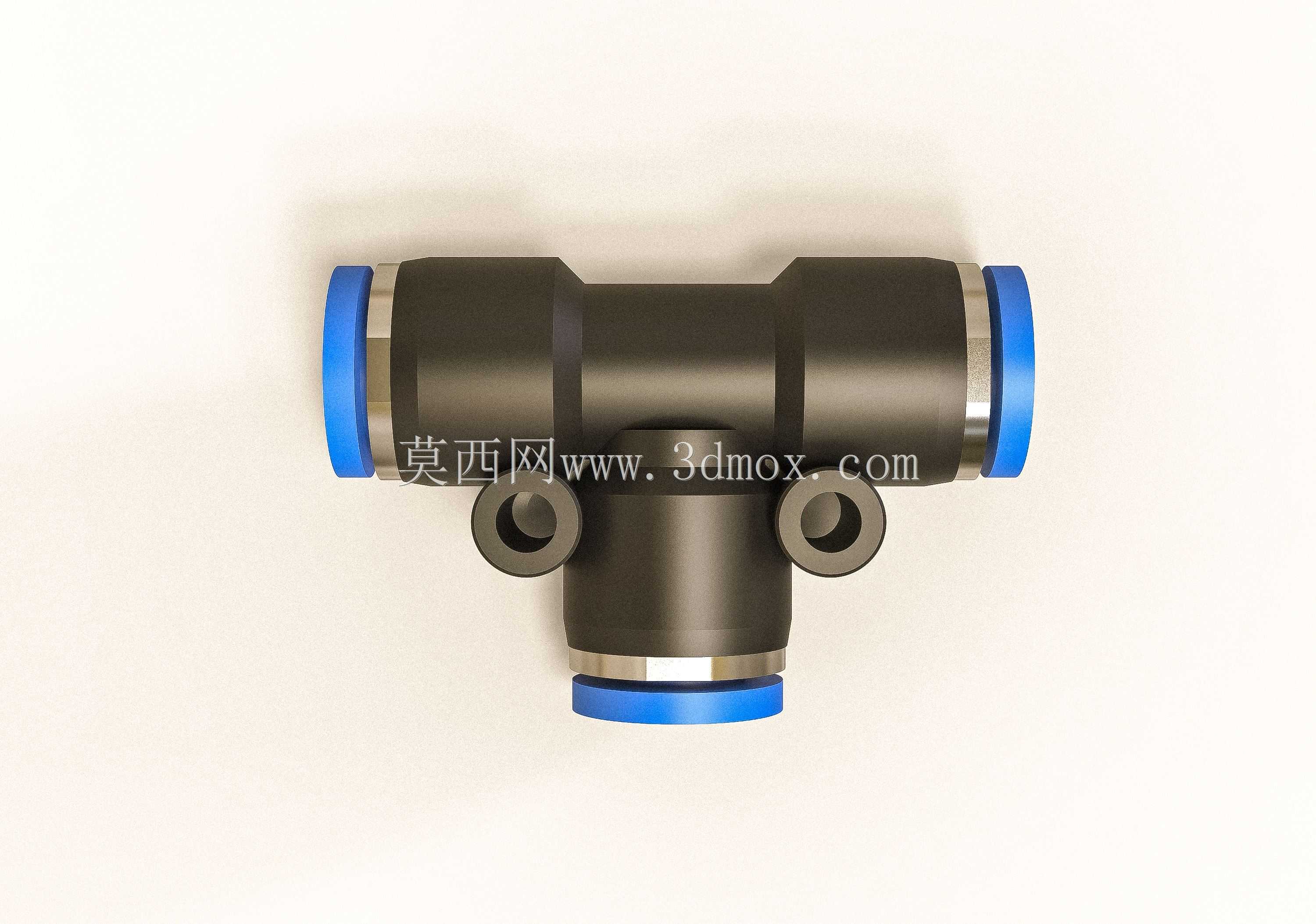 气动推入式三通接头6 MM