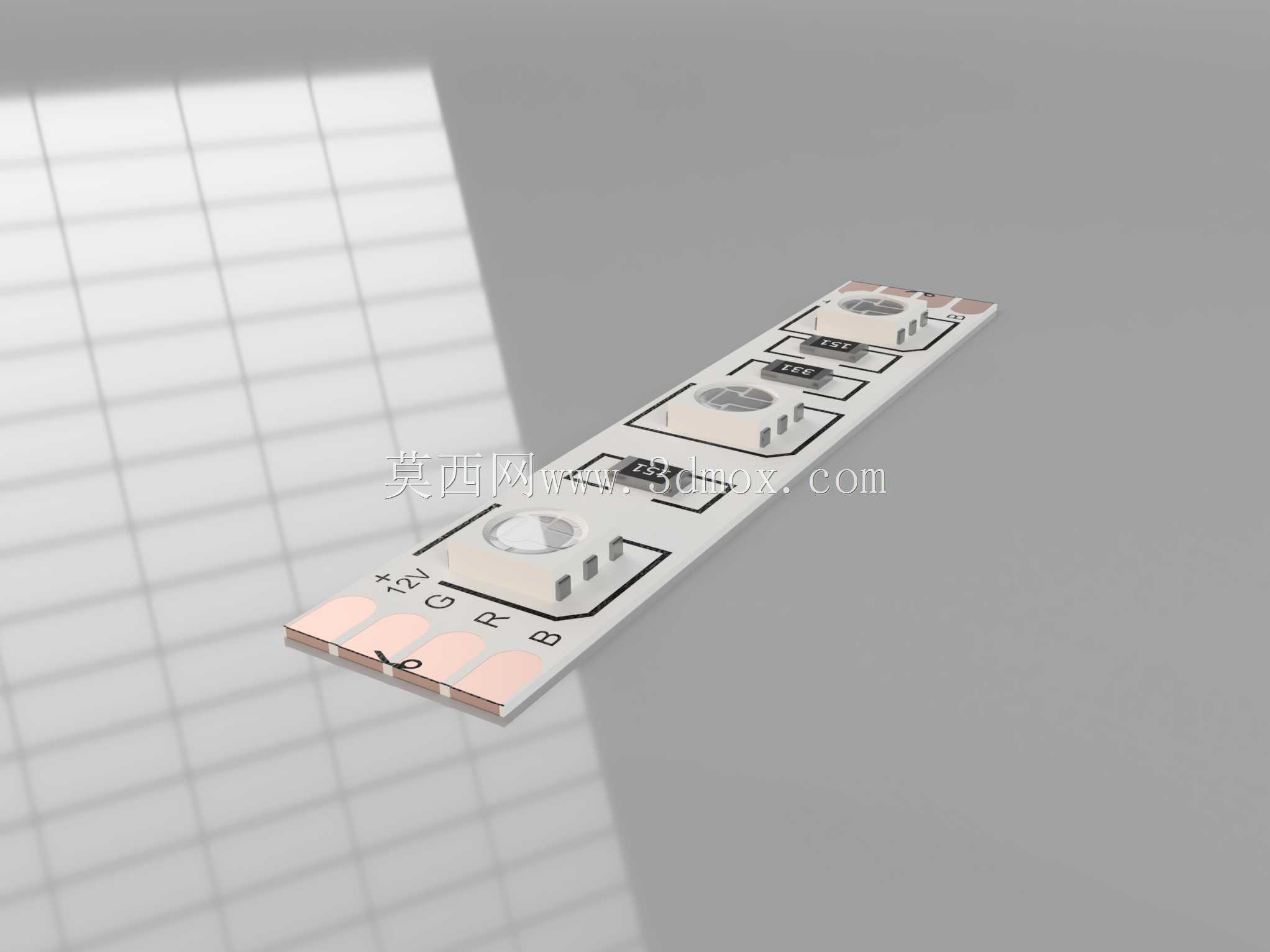 RGB带5050 60LED/m 12V白色PCB