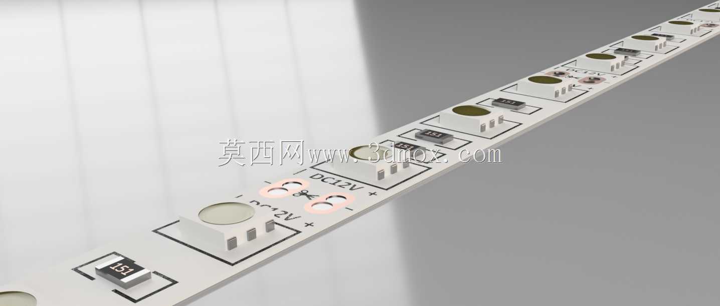 Led带5050 60LED/m 12V白色PCB
