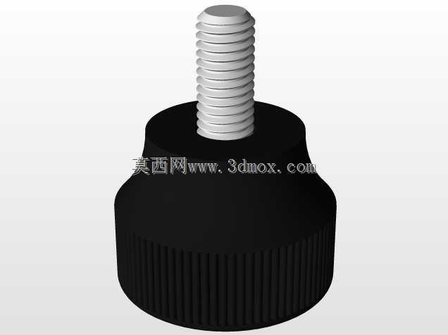 塑料滚花指形螺钉M5X10