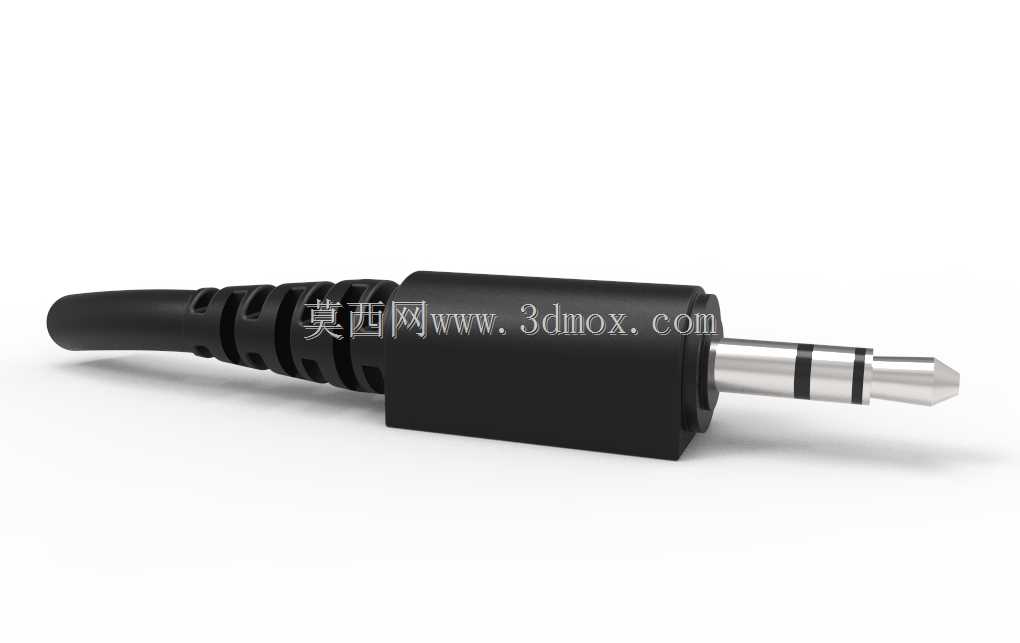 1/8英寸立体声插头(3毫米),带应变消除