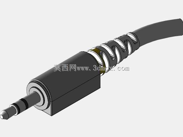 1/8英寸立体声插头(3毫米),带应变消除