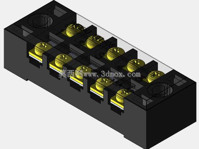 卫都TB1505,双排5位屏蔽螺丝端子排600V 15A