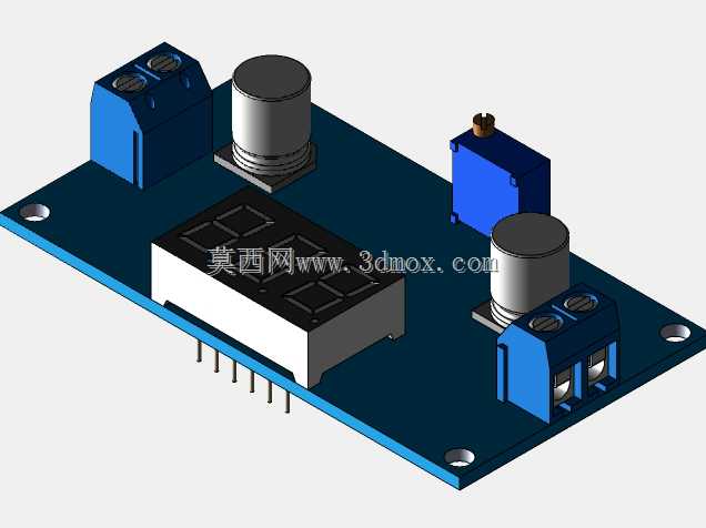 LM2596降压转换器4.0~40至1.3-37V可调降压电源模块,带LED显示电压表