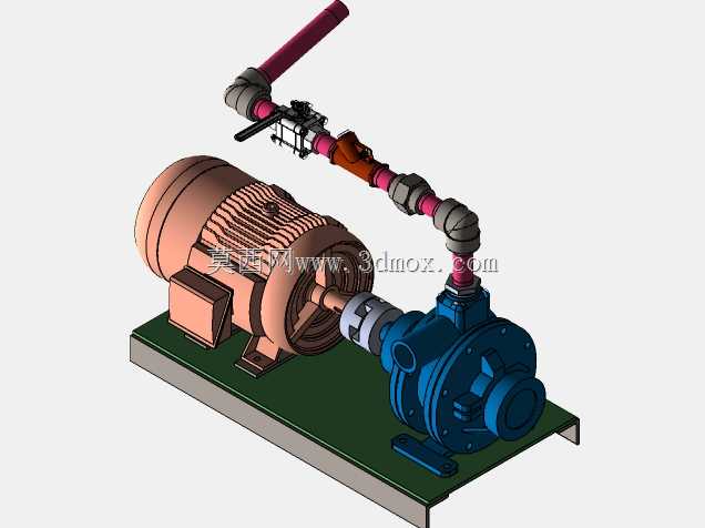 电机3 HP y bomba de agua