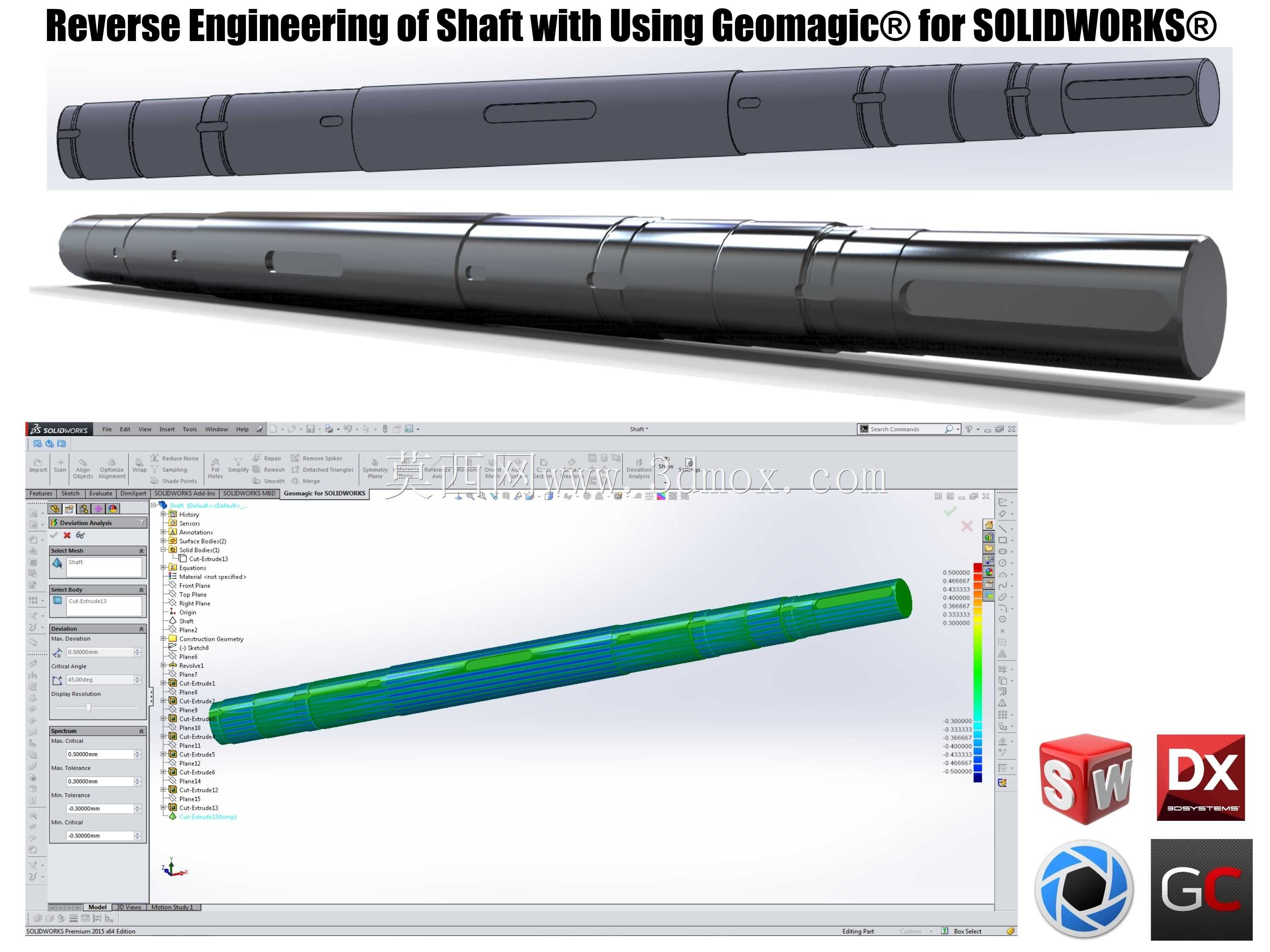 基于Geomagic的轴类零件反求工程? 对于SOLIDWORKS?