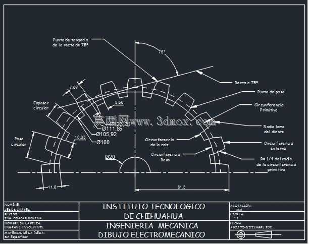 环绕齿轮(AUTOCAD\u0026.DXF)