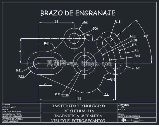 齿轮臂(AUTOCAD\u0026.DXF)