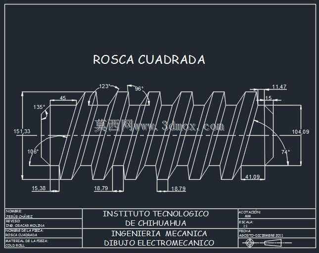 螺纹方形(AUTOCAD\u0026.DXF)