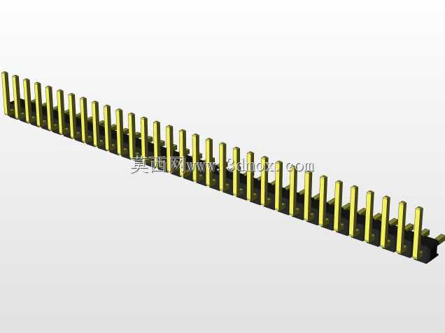 外螺纹2.54mm PCB头,直形,90高,90低,1x1至2x40