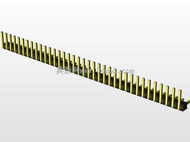 外螺纹2.54mm PCB头,直形,90高,90低,1x1至2x40