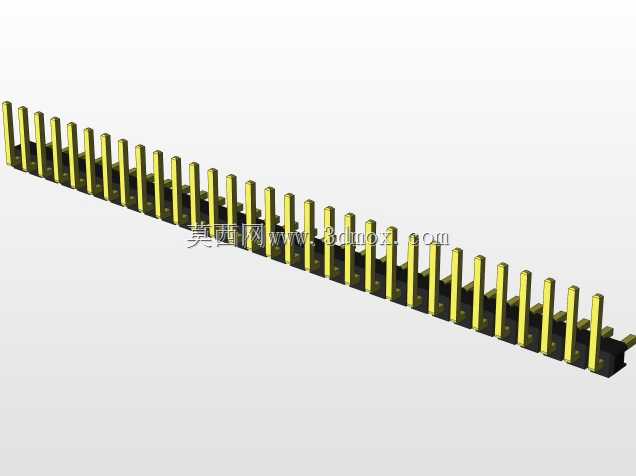 外螺纹2.54mm PCB头,直形,90高,90低,1x1至2x40
