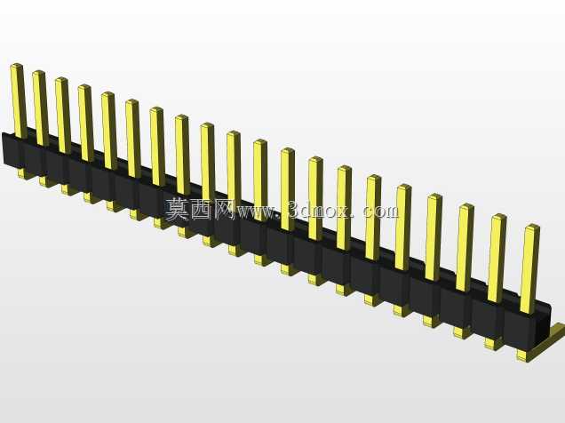 外螺纹2.54mm PCB头,直形,90高,90低,1x1至2x40