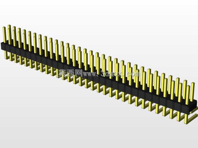 外螺纹2.54mm PCB头,直形,90高,90低,1x1至2x40