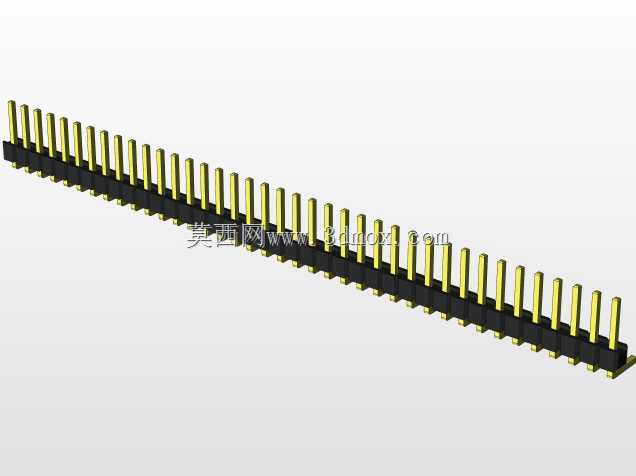 外螺纹2.54mm PCB头,直形,90高,90低,1x1至2x40