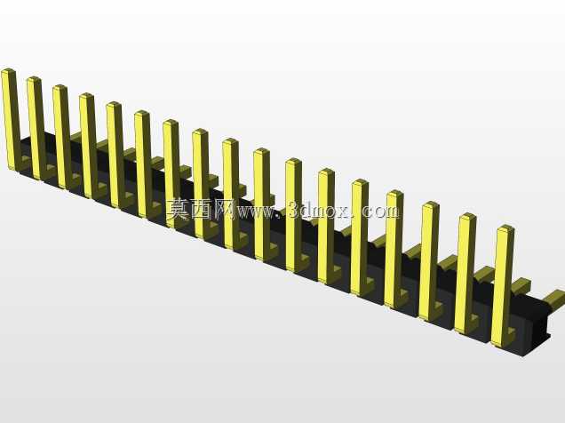 外螺纹2.54mm PCB头,直形,90高,90低,1x1至2x40