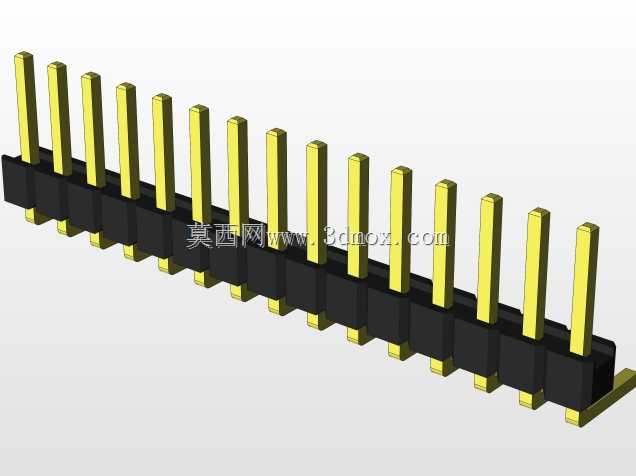 外螺纹2.54mm PCB头,直形,90高,90低,1x1至2x40