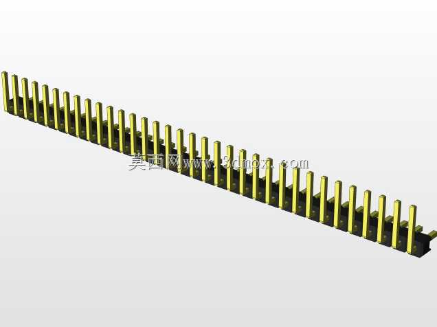 外螺纹2.54mm PCB头,直形,90高,90低,1x1至2x40