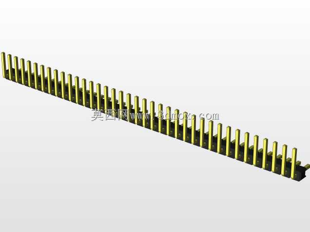 外螺纹2.54mm PCB头,直形,90高,90低,1x1至2x40
