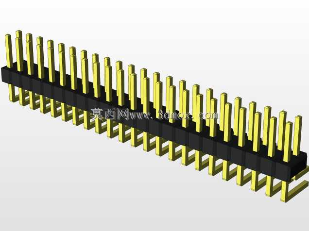 外螺纹2.54mm PCB头,直形,90高,90低,1x1至2x40