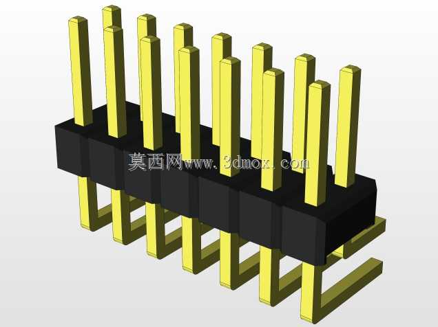 外螺纹2.54mm PCB头,直形,90高,90低,1x1至2x40