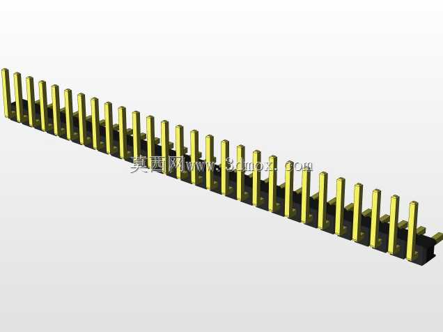 外螺纹2.54mm PCB头,直形,90高,90低,1x1至2x40