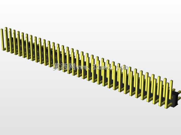 外螺纹2.54mm PCB头,直形,90高,90低,1x1至2x40