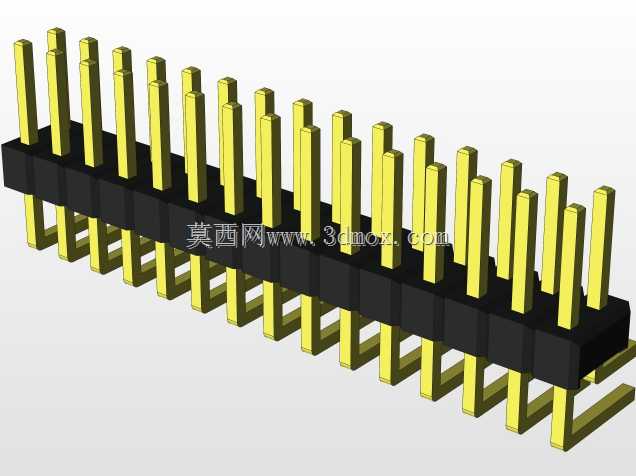 外螺纹2.54mm PCB头,直形,90高,90低,1x1至2x40