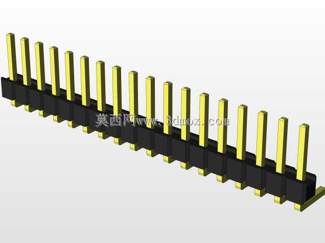 外螺纹2.54mm PCB头,直形,90高,90低,1x1至2x40