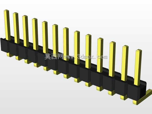 外螺纹2.54mm PCB头,直形,90高,90低,1x1至2x40