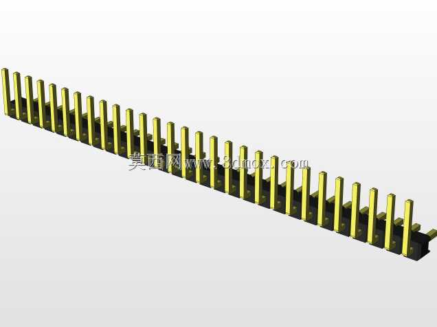外螺纹2.54mm PCB头,直形,90高,90低,1x1至2x40