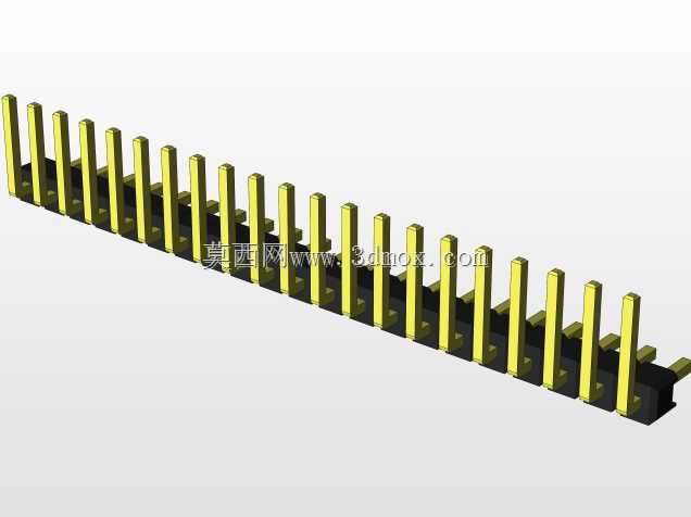 外螺纹2.54mm PCB头,直形,90高,90低,1x1至2x40