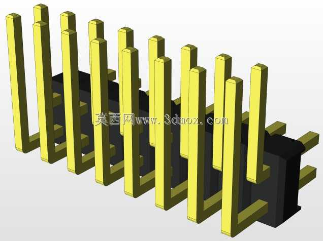 外螺纹2.54mm PCB头,直形,90高,90低,1x1至2x40