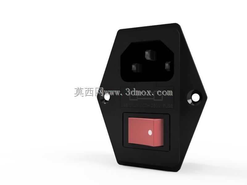 IEC320 C14进口模块插头保险丝开关公电源插座10A 250V