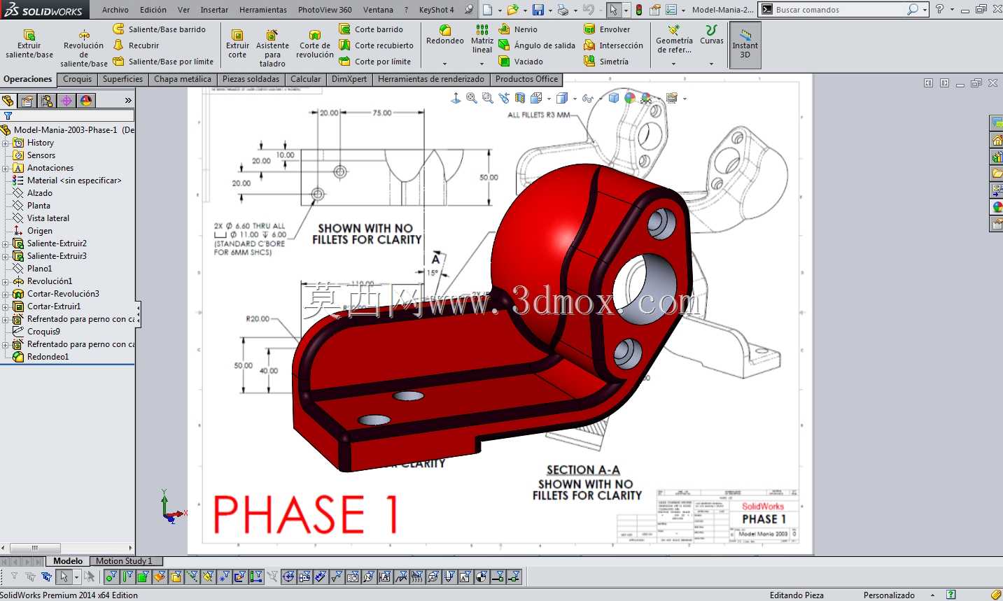 SOLIDWORKS����ʵ����2003��ģ�Ϳ���