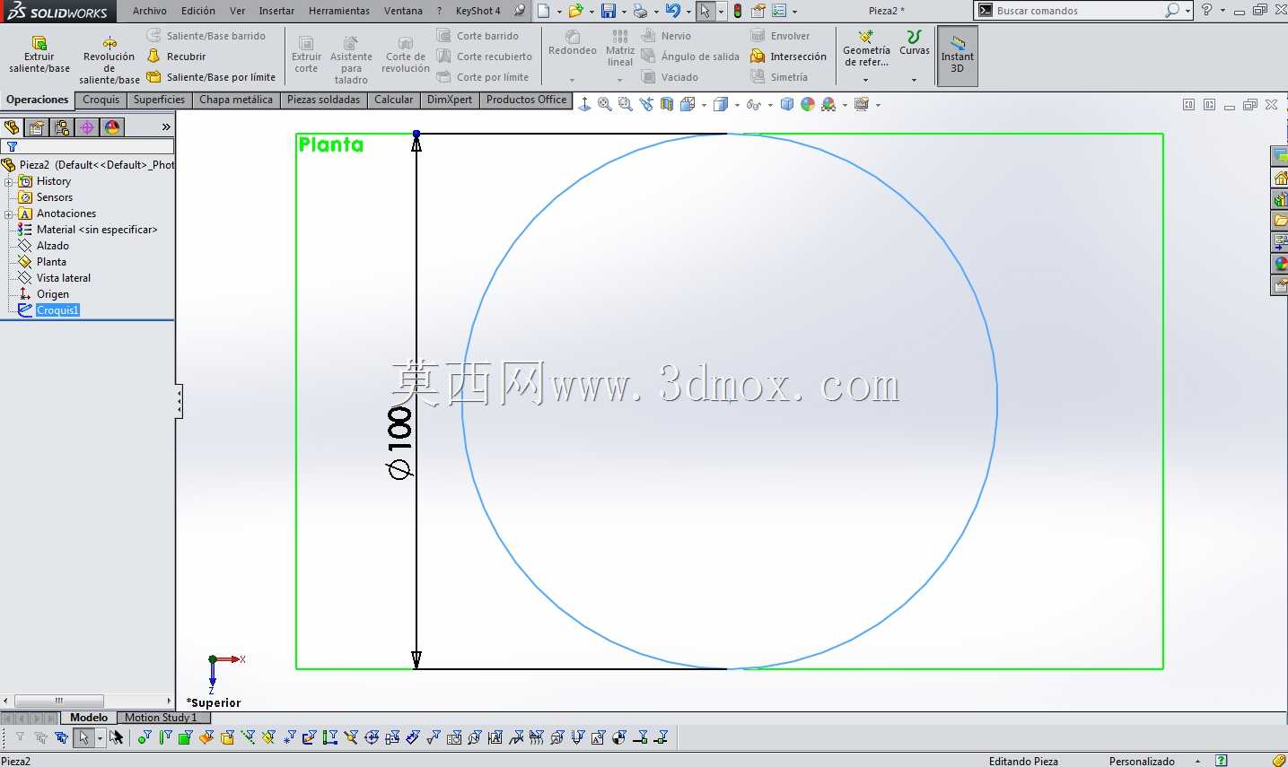 教程:Como modelar un Restore en Solidworks(opcion1:螺旋和埃斯皮拉尔con Saliente/base barrido