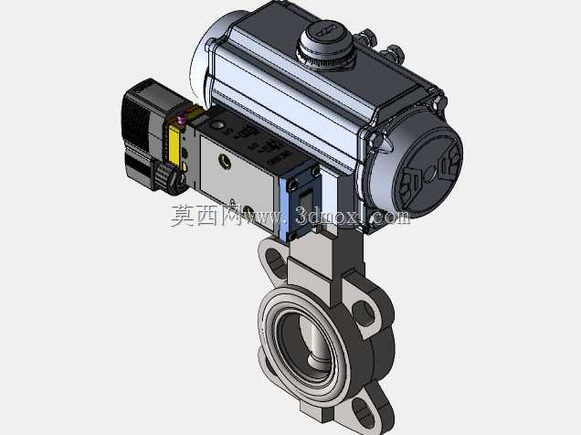 带气动执行机构和先导阀的Burkert 8803型蝶阀