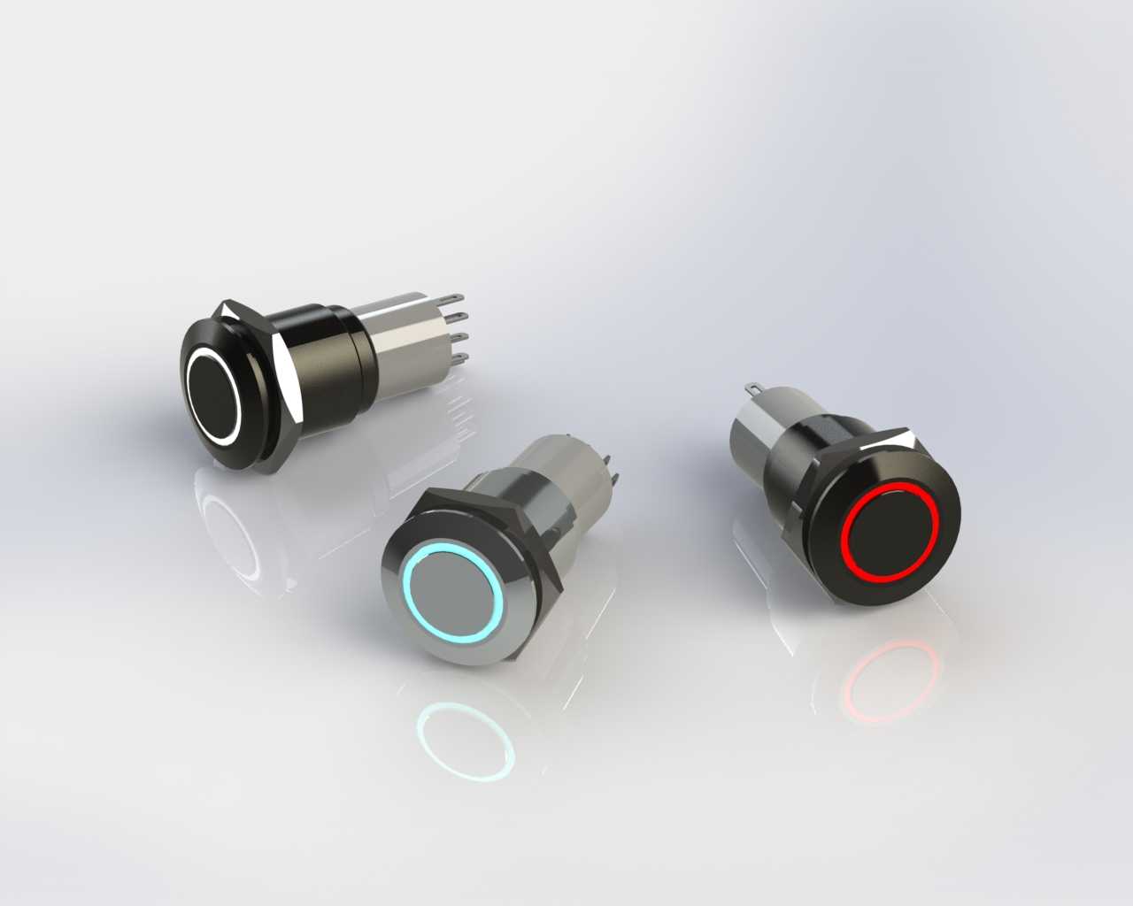 Phobya��ť����I/O���ƻ�led 16mm#RTIO
