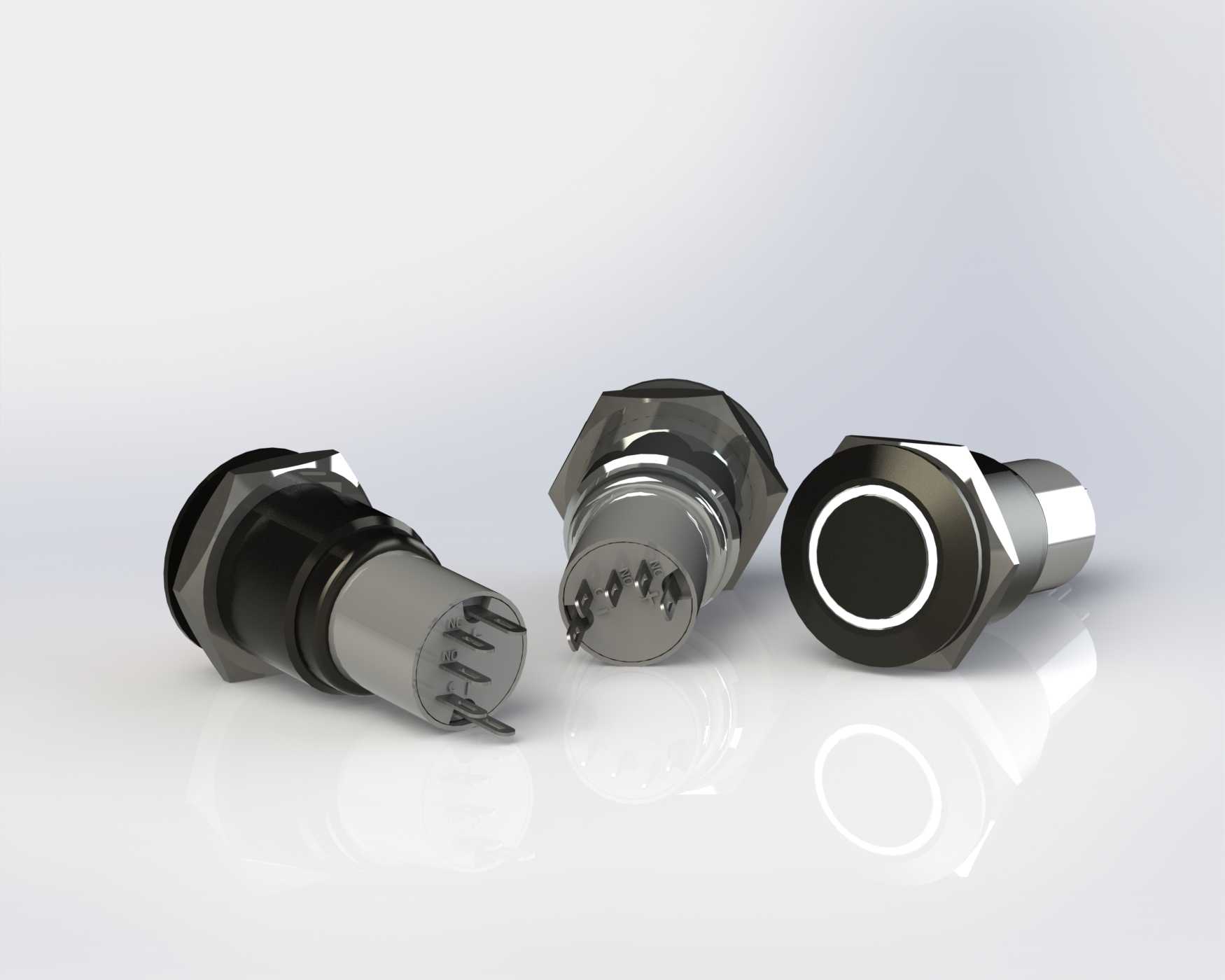 Phobya��ť����I/O���ƻ�led 16mm#RTIO