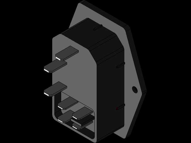 IEC320 C14面板安装插头和开关