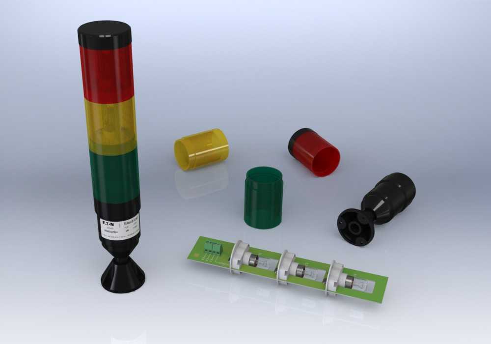 ������ɫ�ĵ��ݵ���-Torre Luminosa C/3 Elementos��Verde-Vermelho-Amarelo��