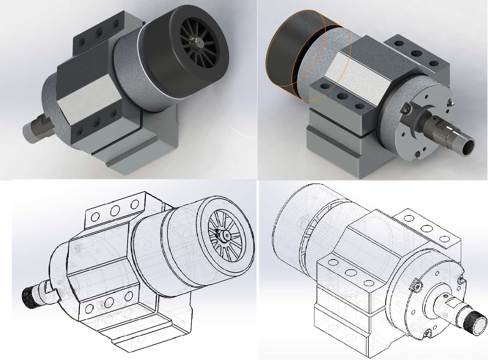 无刷直流48v CNC 12000 rpm