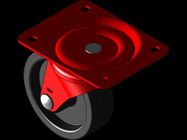 ��Ⱦrueda de goma giratoria de 4Ӣ��