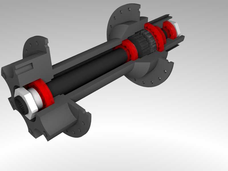 FreeCAD/带星形棘轮的后轮毂(dt350/dt240类似)
