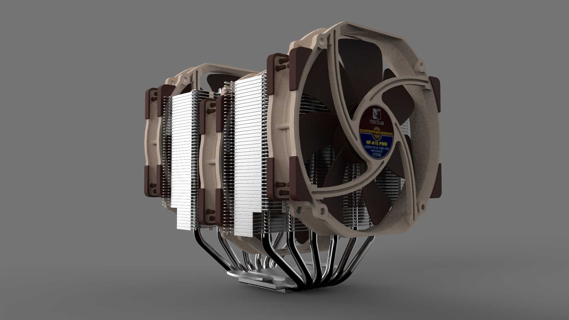 Noctua NH-D15塔CPU冷却器,带NF-A15风扇